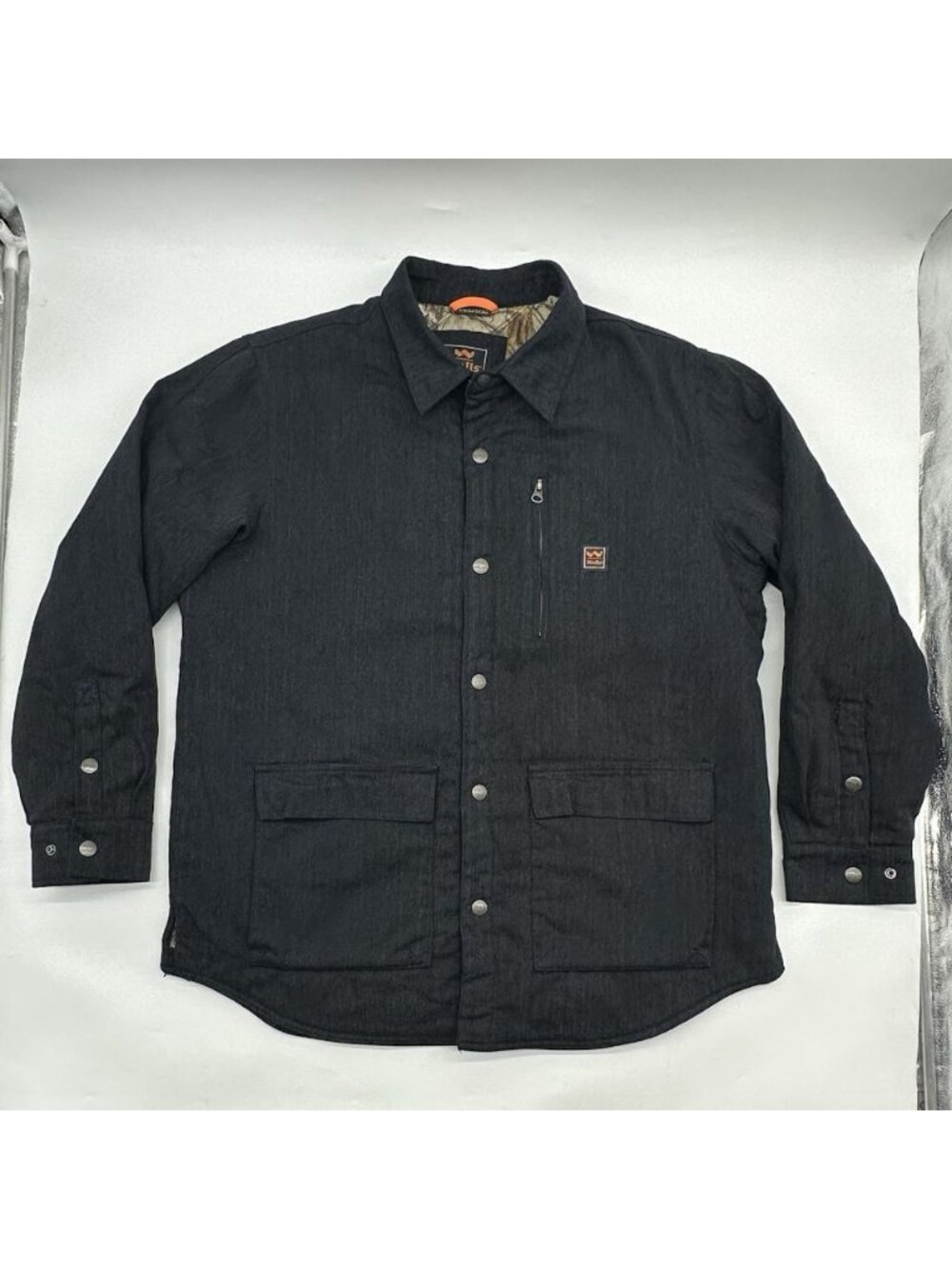 Walls Lumberton Large Black Duck DuPont Kevlar RealTree Camo Lined Snap Jacket